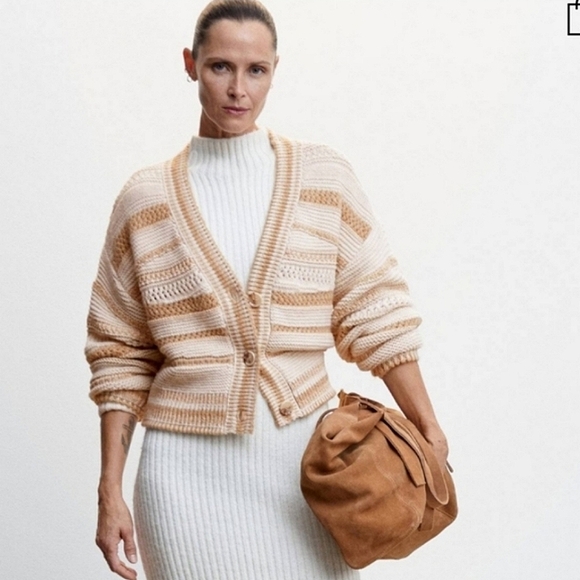 Mango Sweaters - MANGO Combined knit cardigan